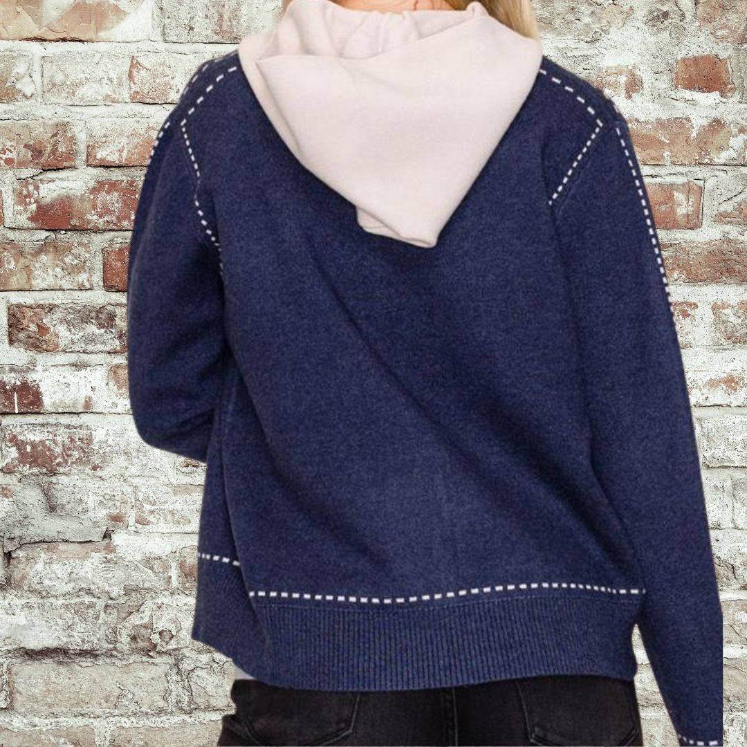 Indigo Stitch Sweater Jacket