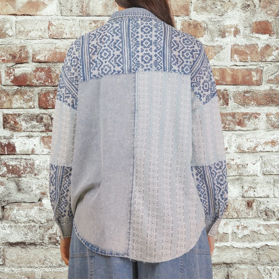 Contrast Colorblock Top-Plus