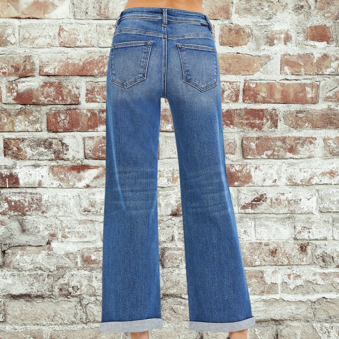Plus Ankle Straight Cuff Jeans