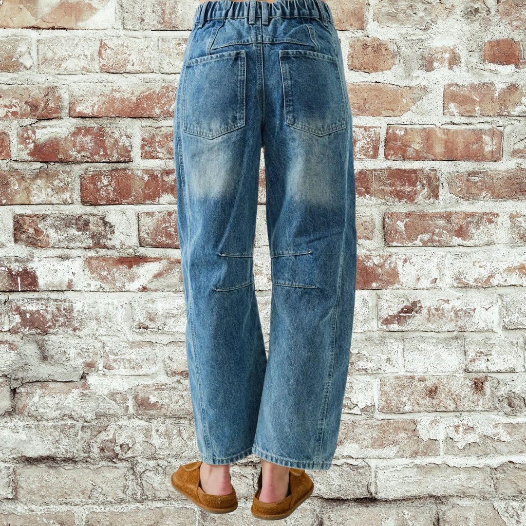 Embroidered Barrel Pant