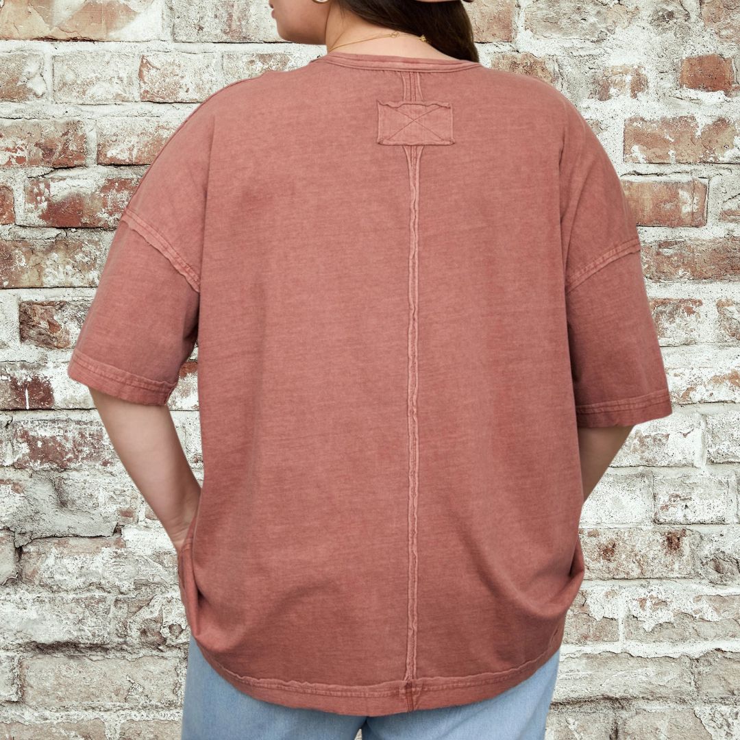 Terri Exposed Seam Top-Plus