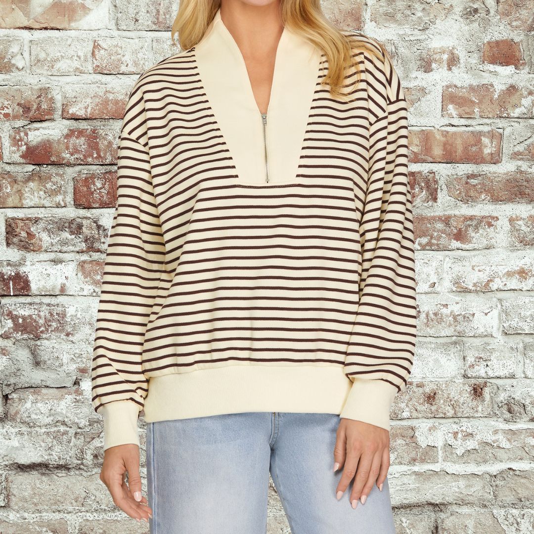Brown Half Zip