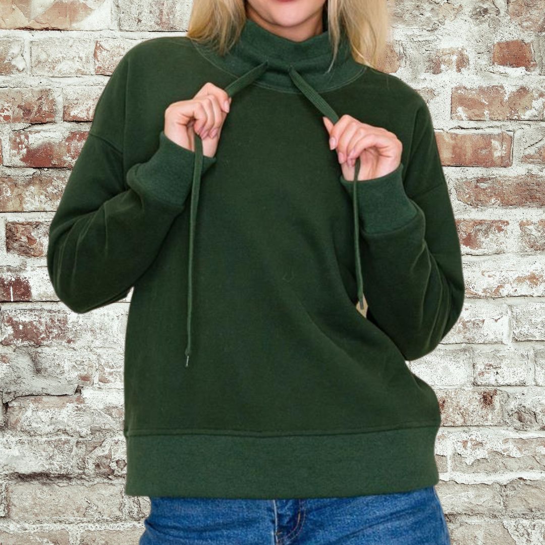 Drawstring Neck Pullover
