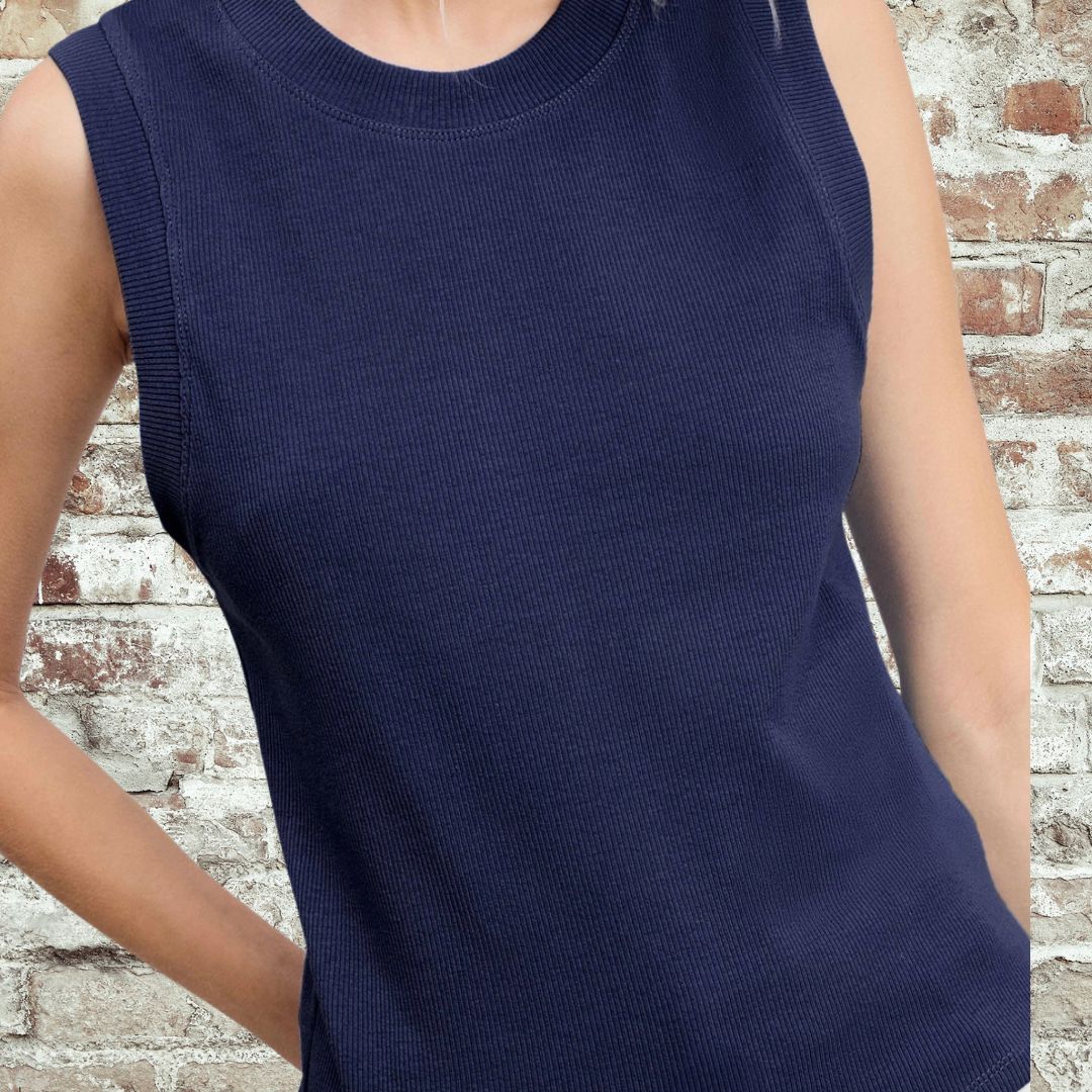 Midnight Ribbed Tank