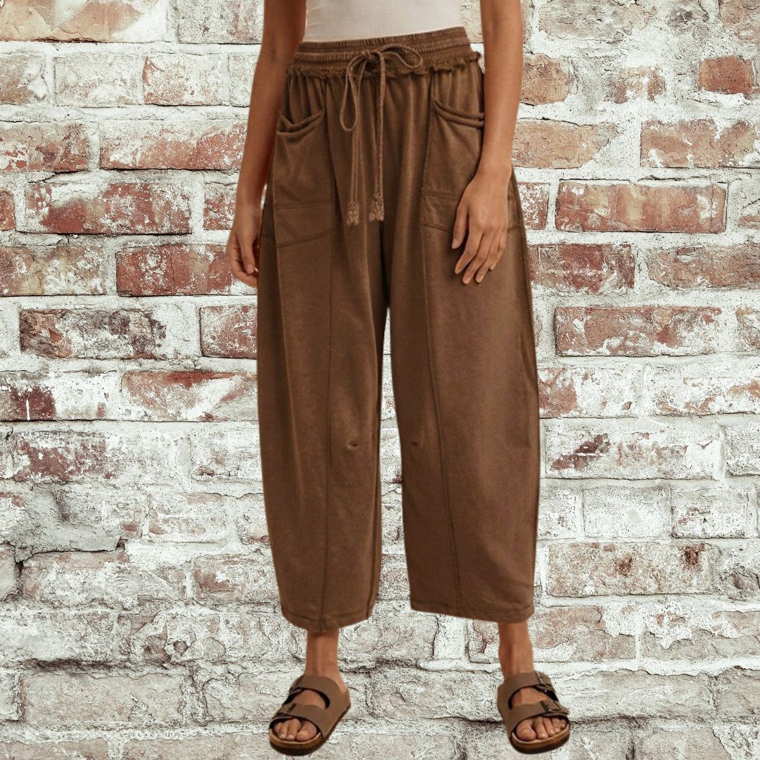 Choc Mineral Barrel Pant