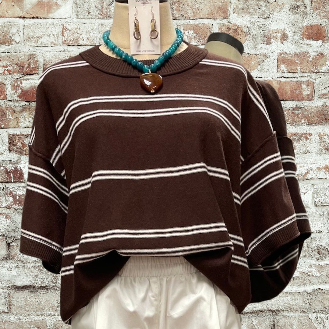 Choc Striped Sweater