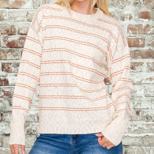 Oatmeal Sprinkled Crew Sweater