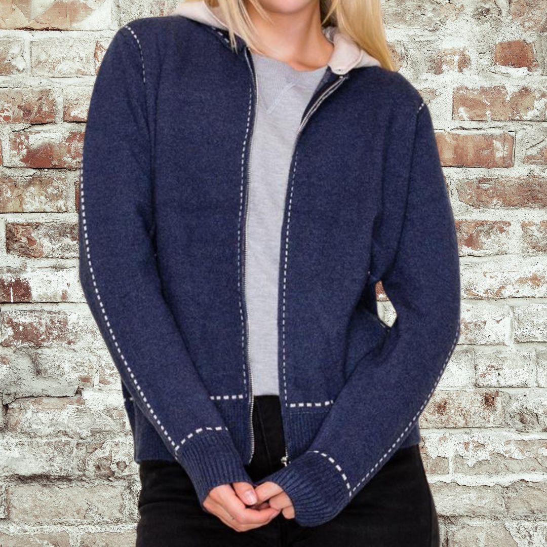 Indigo Stitch Sweater Jacket