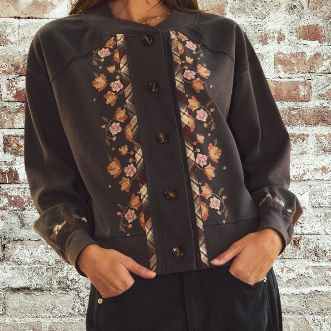 Button Up Sweatshirt