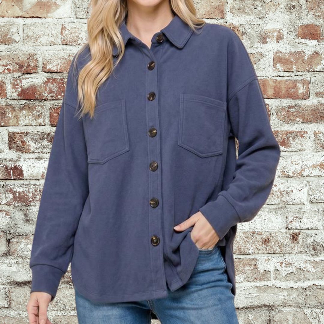 Denim Soft Button Up