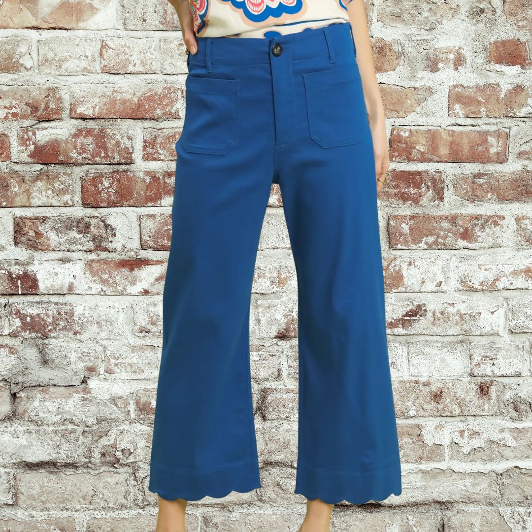 Ocean Blue Scallop Pant