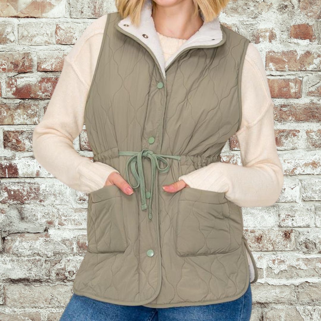 Olive Reversible Vest