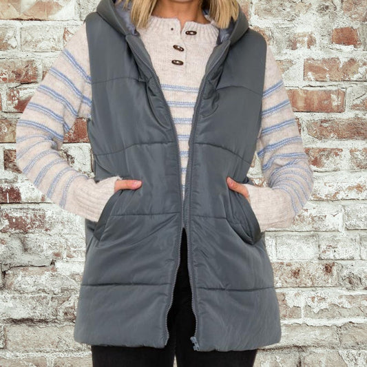 Zip Front Puffer Vest