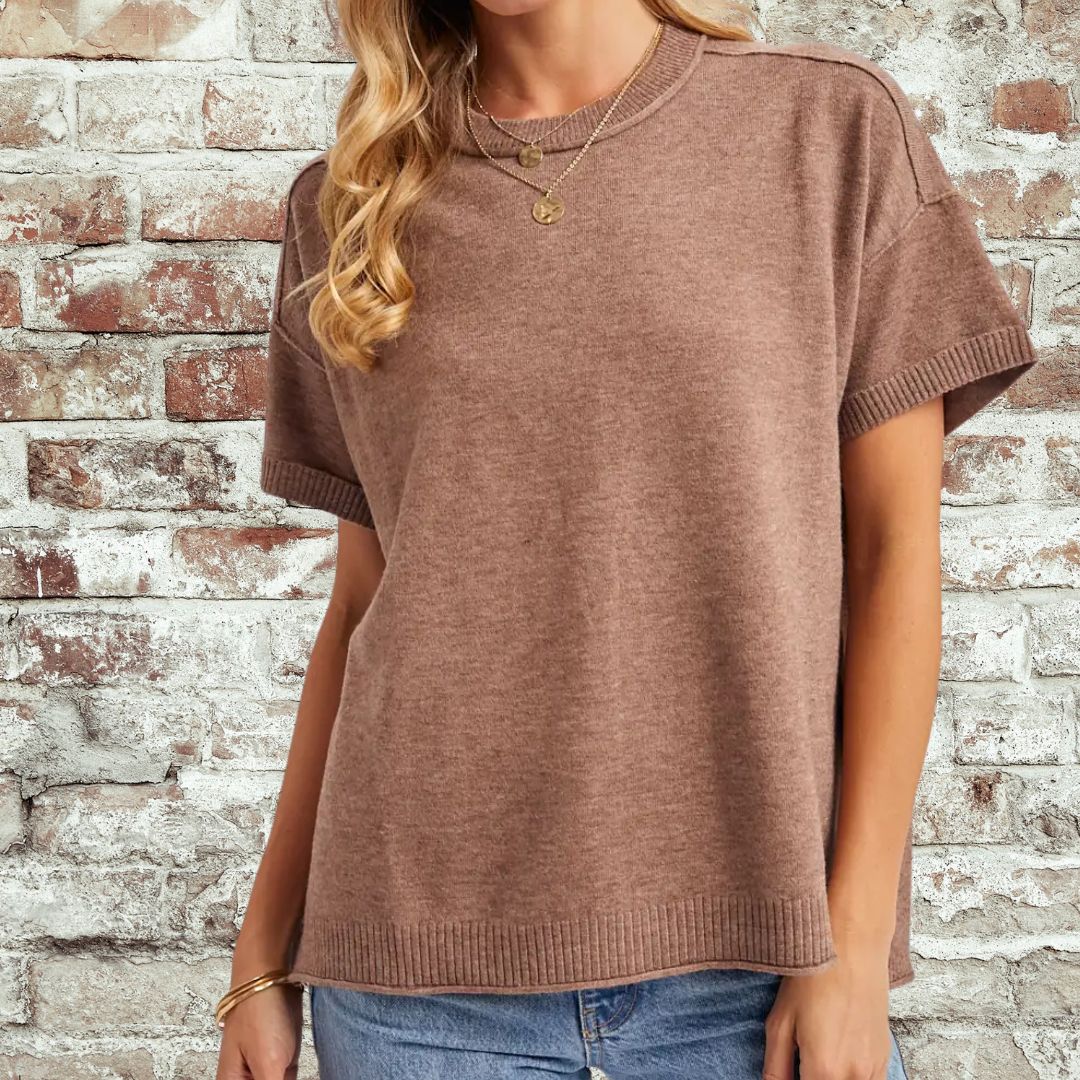 Mocha Crew Neck Sweater