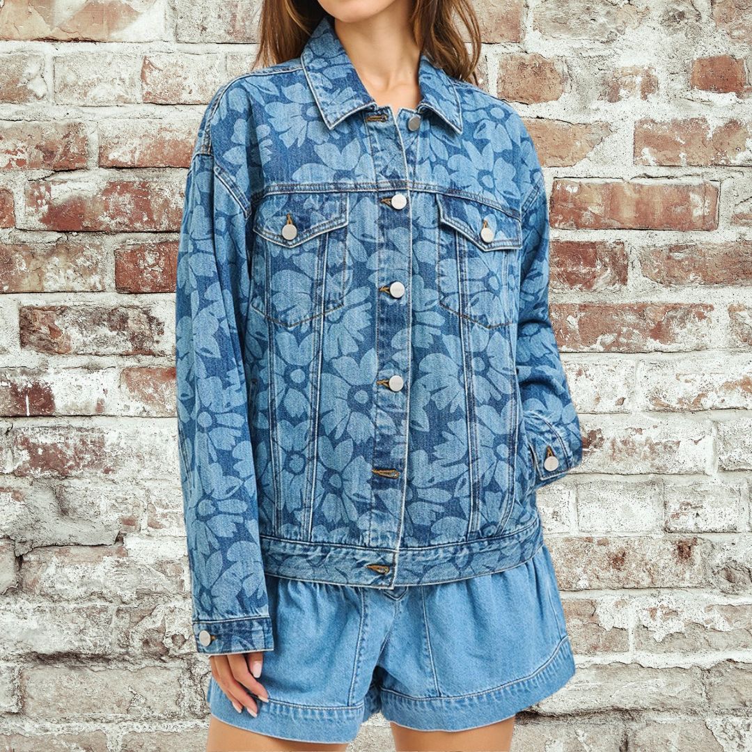 Flower Denim Jacket