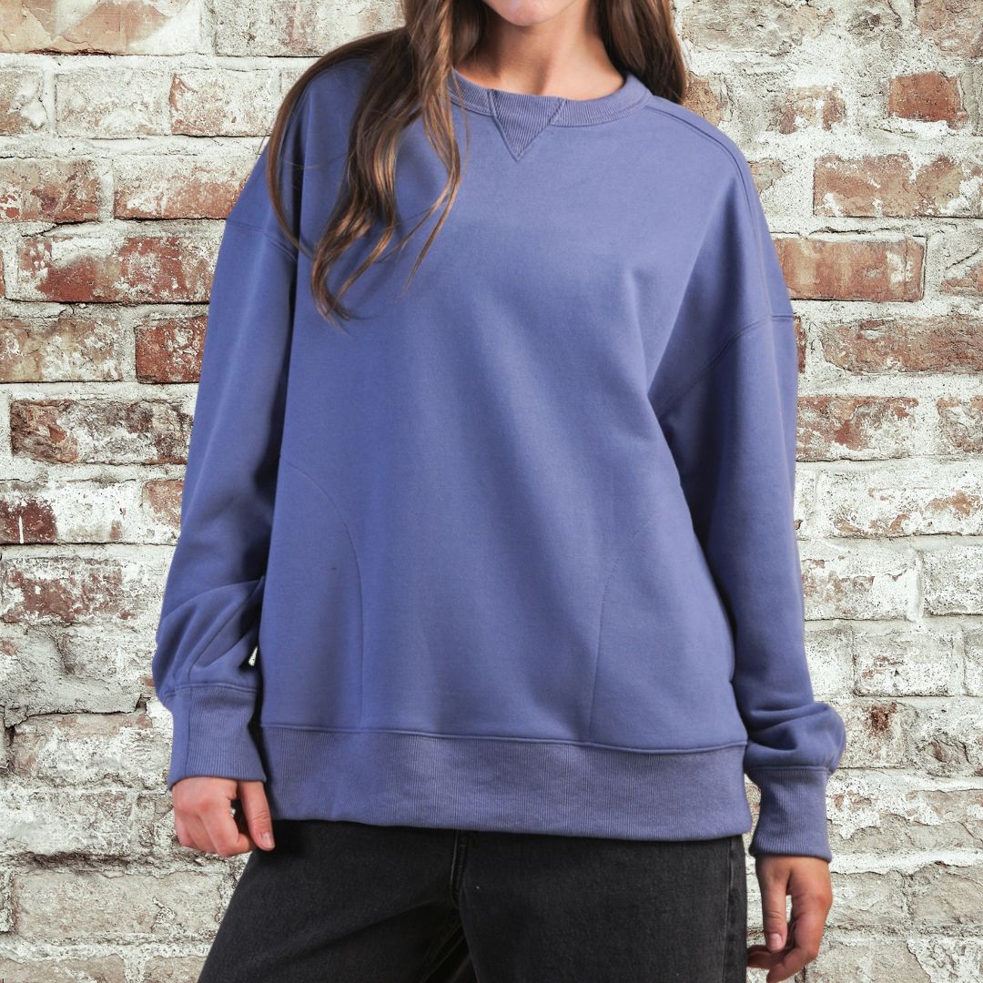 Denim Oversized Top-Plus