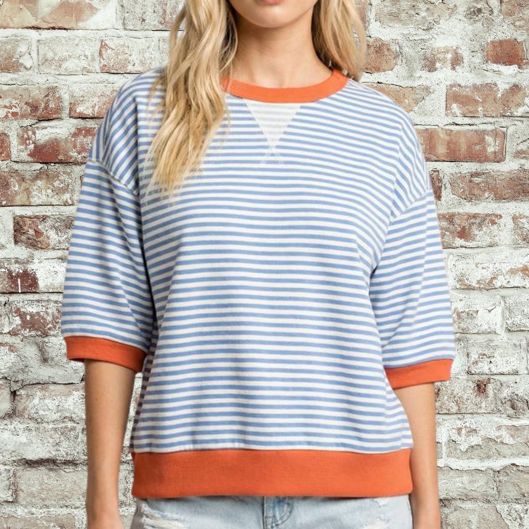 Orange Contrast Top