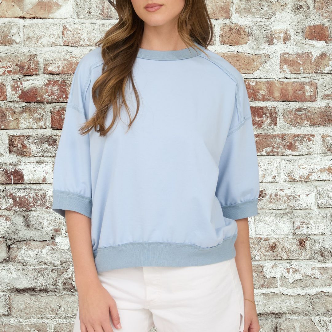Dusty Blue Raglan Top
