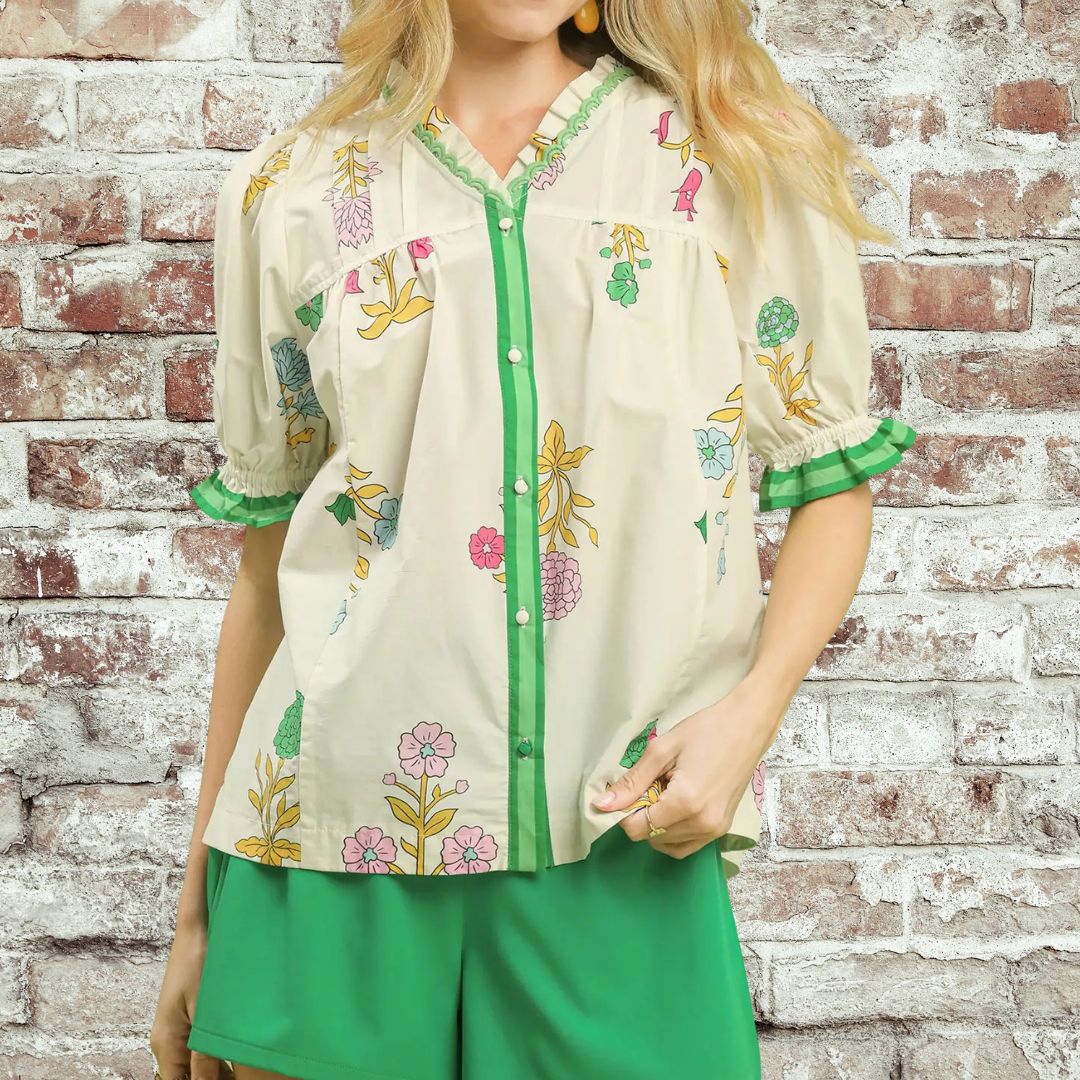 Cream Petal Top