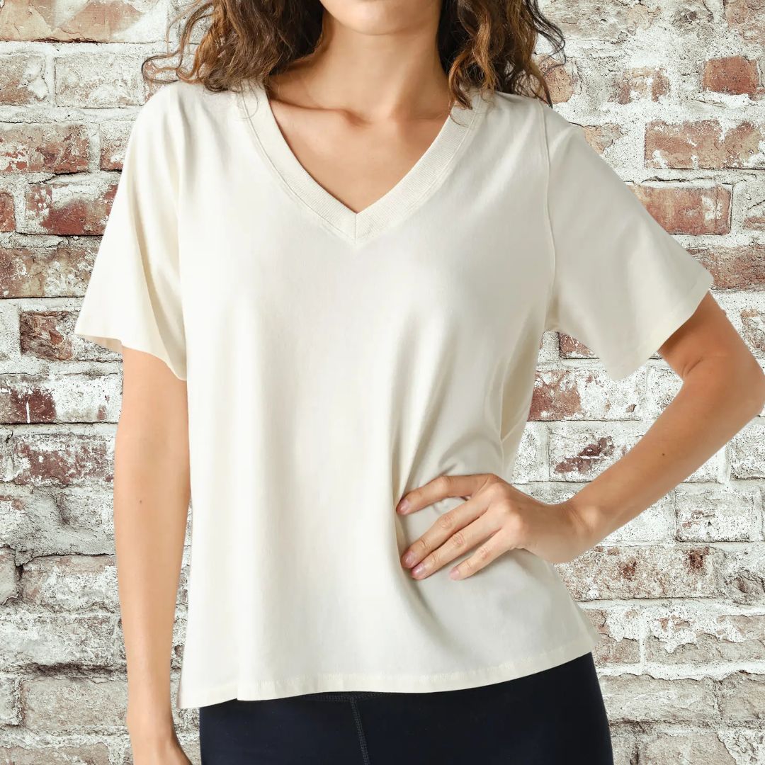 Vanilla V Neck Tee