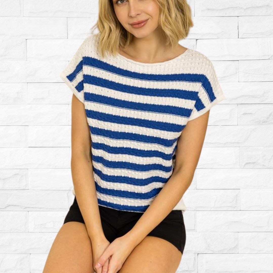Cable Stripe Sweater