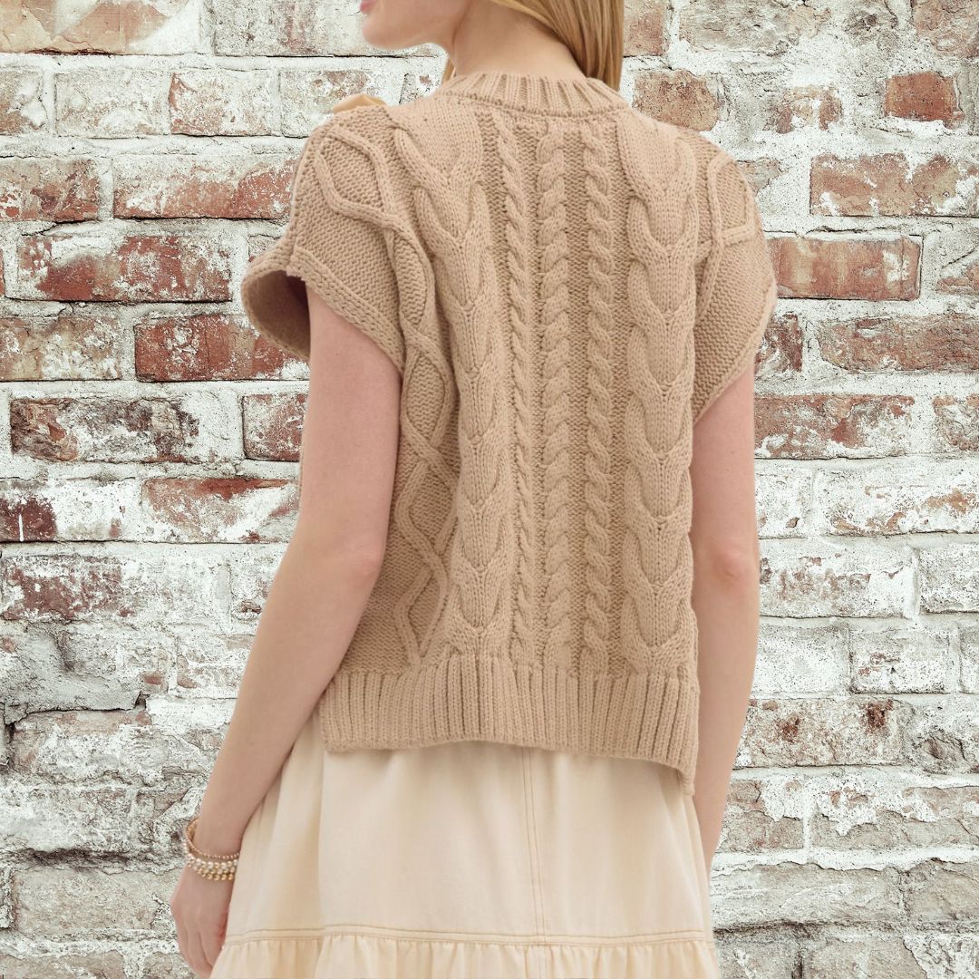 Tan Ribbon Sweater
