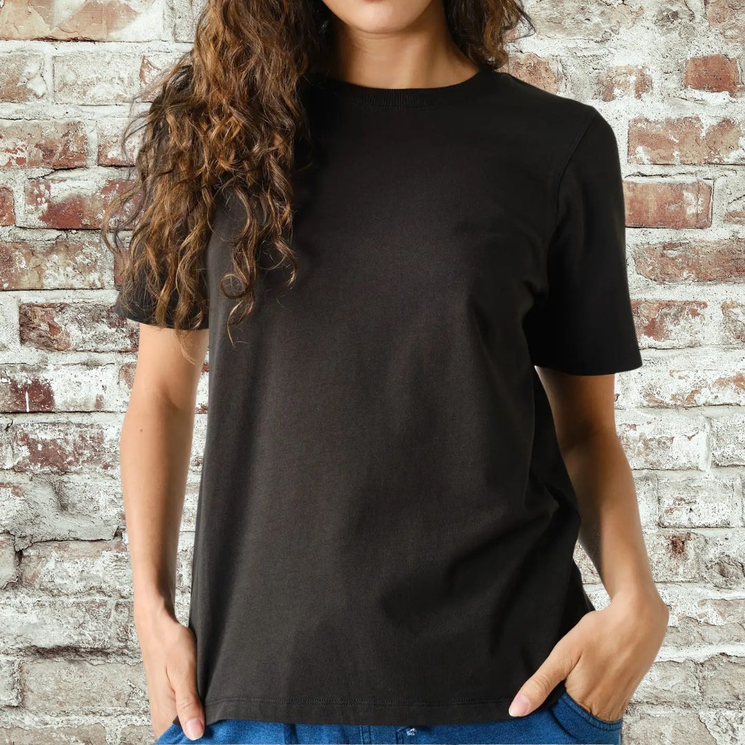 Black Boxy Tee