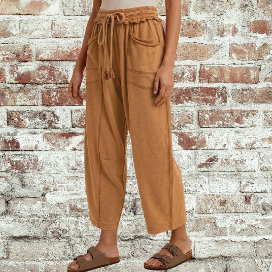 Camel Vintage Barrel Pant