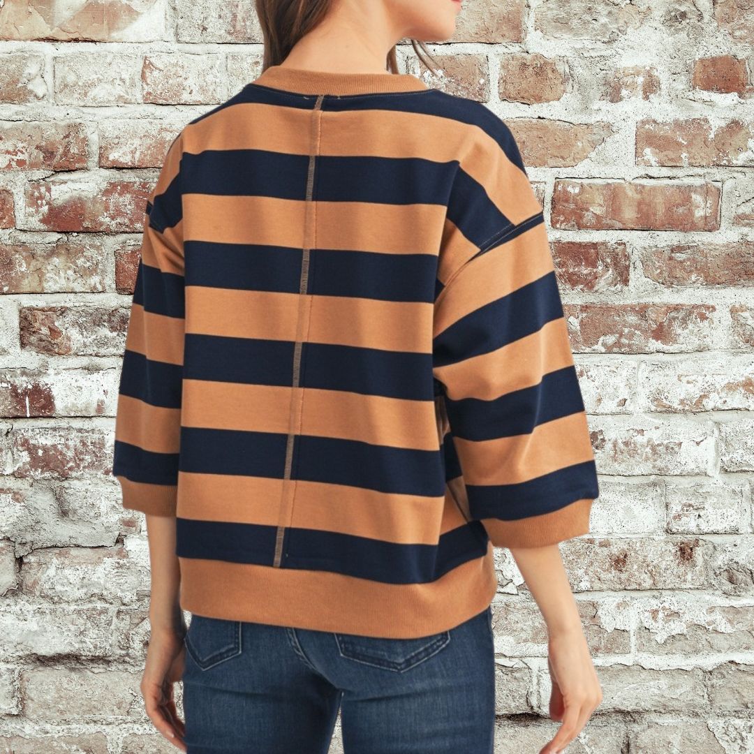 Caramel Stripe Top