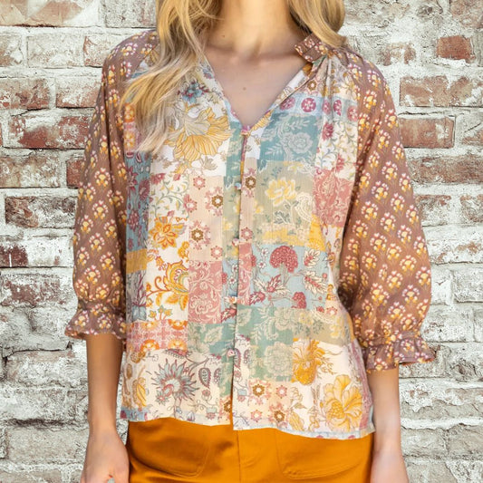 Floral Raglan Blouse