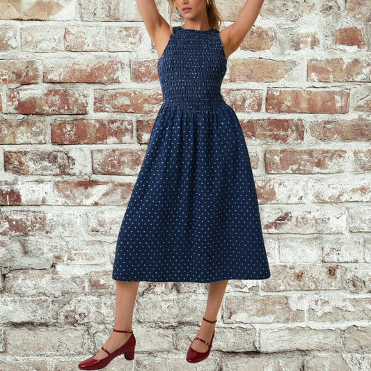 Swiss Dot Midi Dress