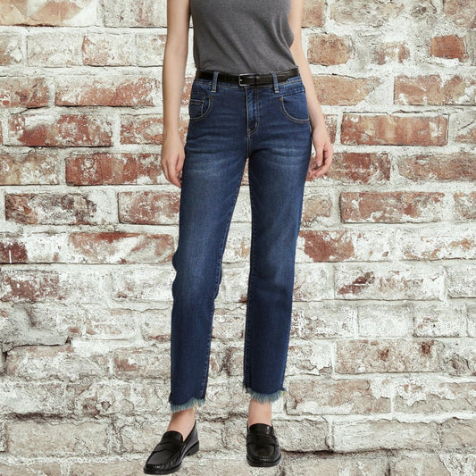 Ankle Straight Uneven Hem