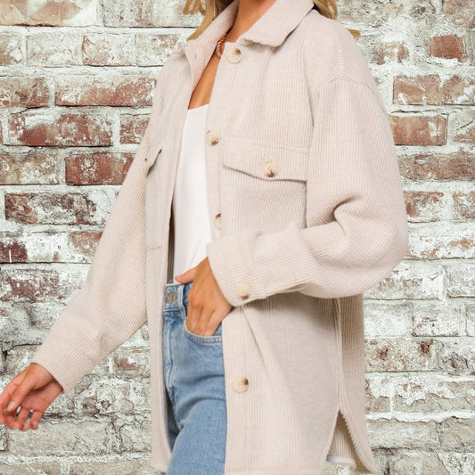 Oatmeal Brushed Shacket