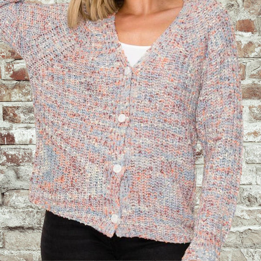Slate Popcorn Cardigan