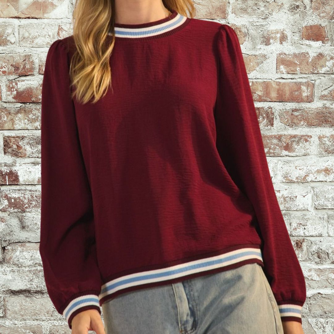 Burg Sport Collar Top