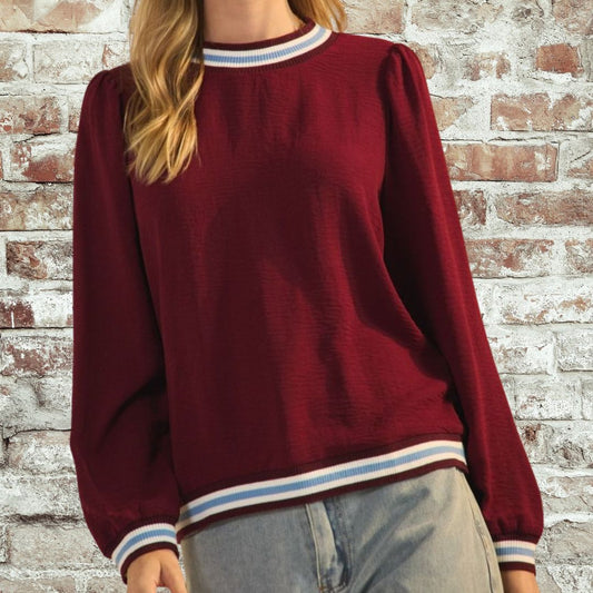 Burg Sport Collar Top