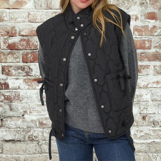 Black Tie Detail Vest