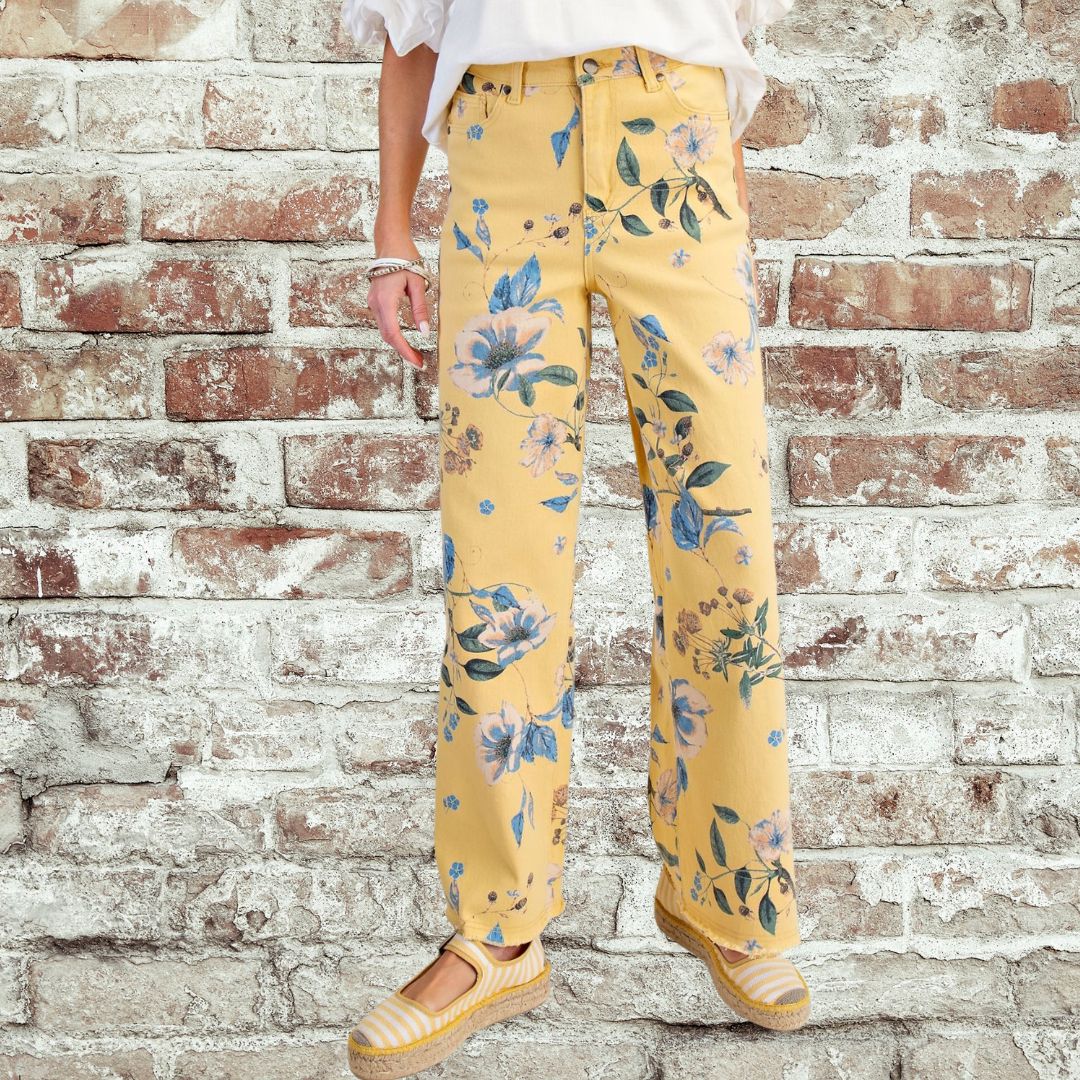 Yellow Flower Pant
