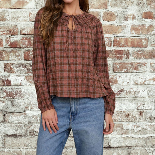 Plaid Yoke Top