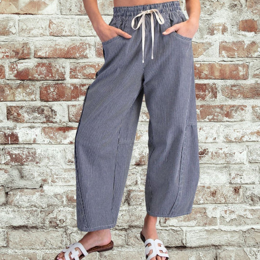 Navy Stripe Pant