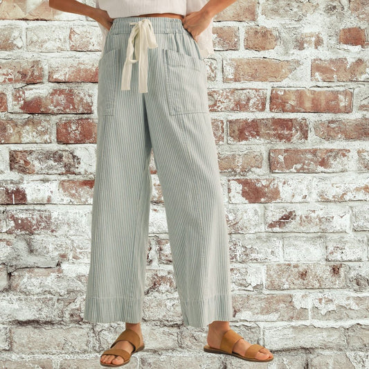 Light Stripe Drawstring Pant