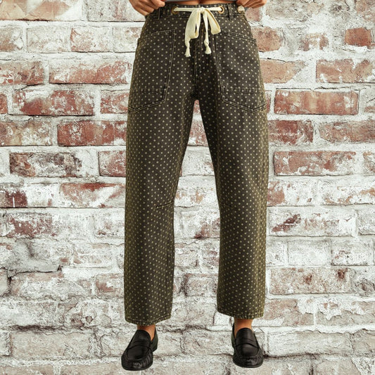 Polka Dot Barrel Pants