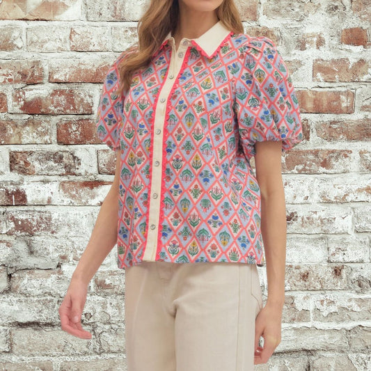 Julia Print Blouse