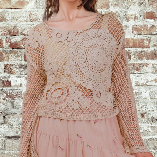 Natural Crochet Top