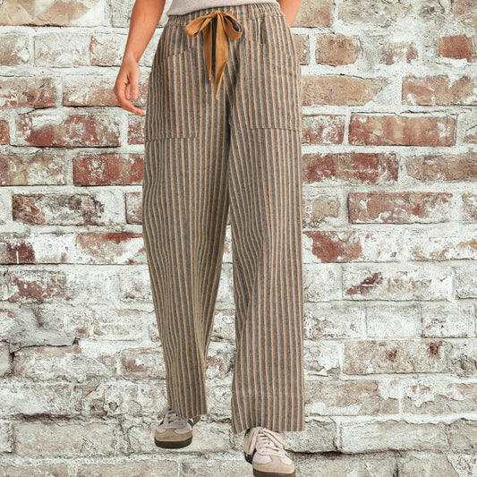 Charcoal Pinstriped Pant
