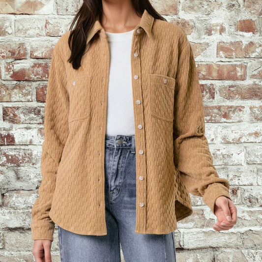 Camel Textured Shacket