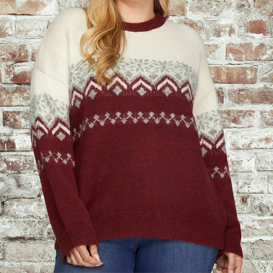 Fair Isle Sweater-Plus