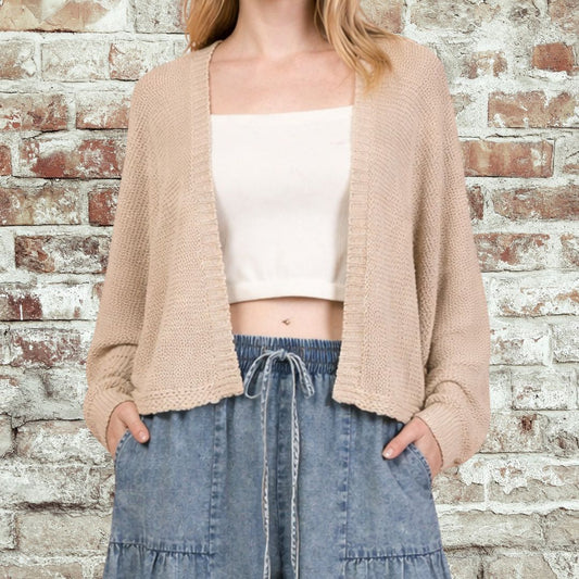 Open Distressed Cardigan