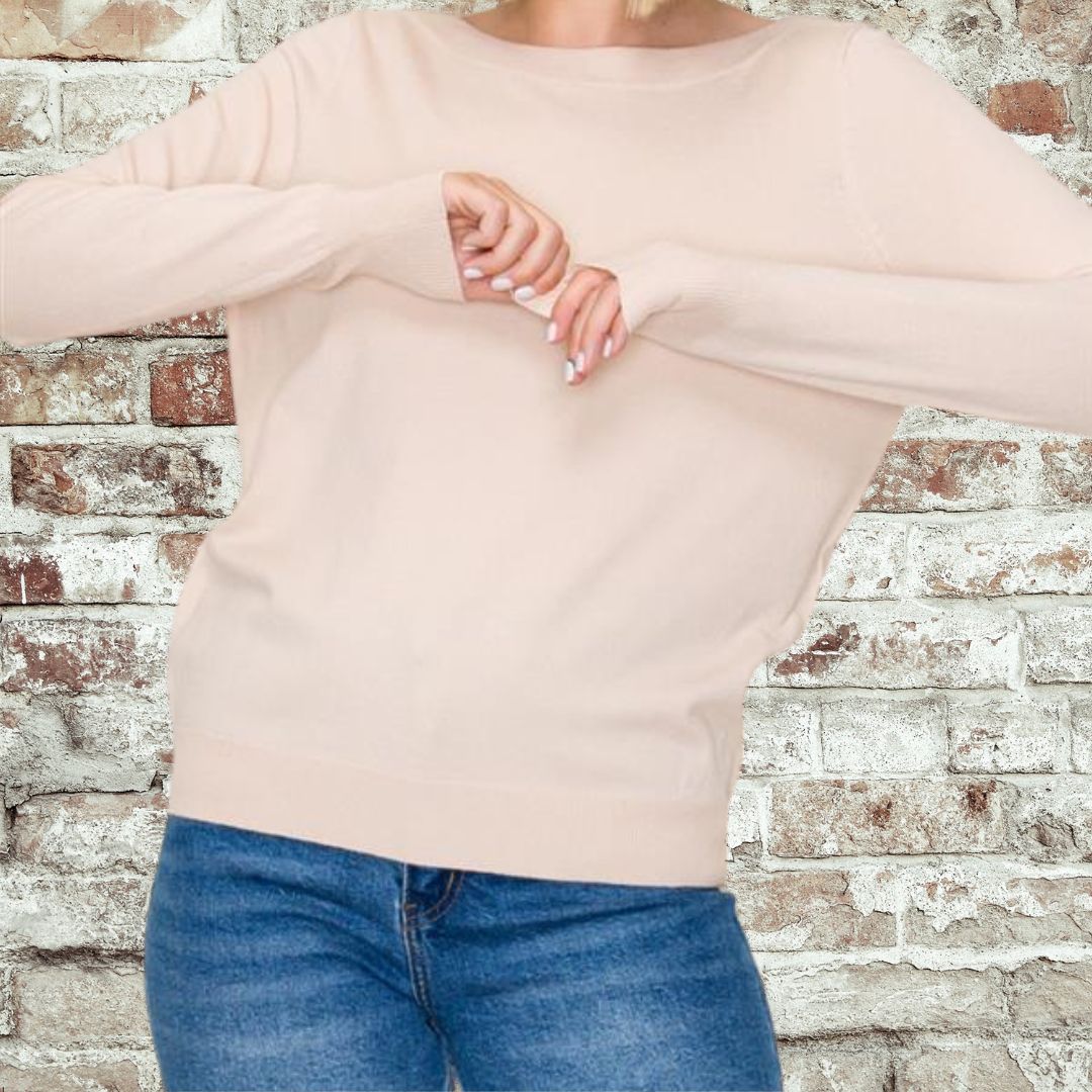Almond Boat Neck Sweater