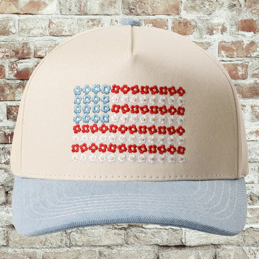 Floral Flag Hat